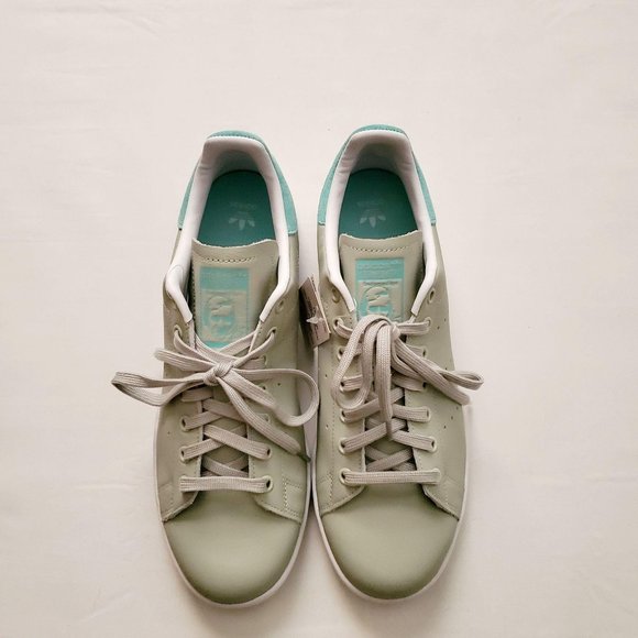 Adidas Stan Smith Men’s Shoes Ash Silver/Easy Mint/Cloud White Size US 10 ½ NWT - Picture 9 of 16
